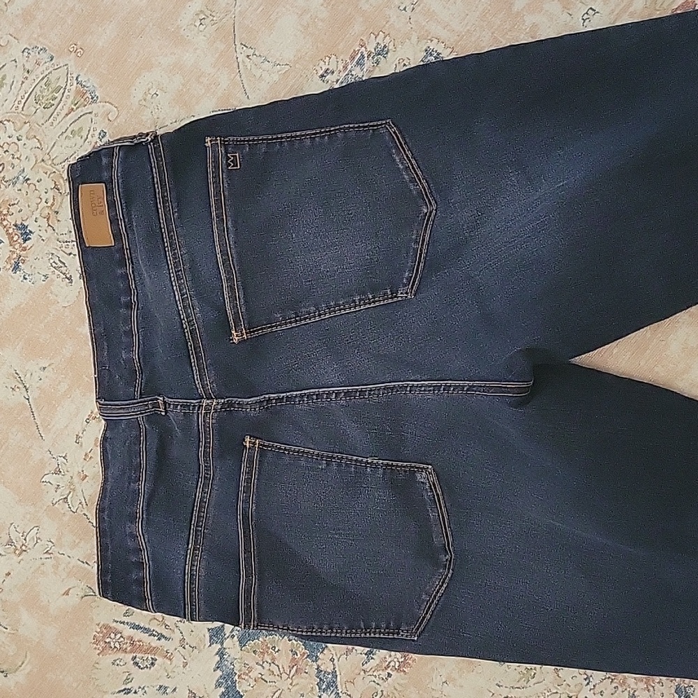 Crown & Ivy skinny blue jeans classic 5 pocket style stretch size 8 Excellent… - Picture 3 of 8